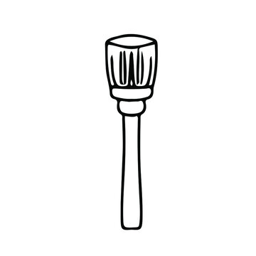 black and white paint brush drawing clip art preview