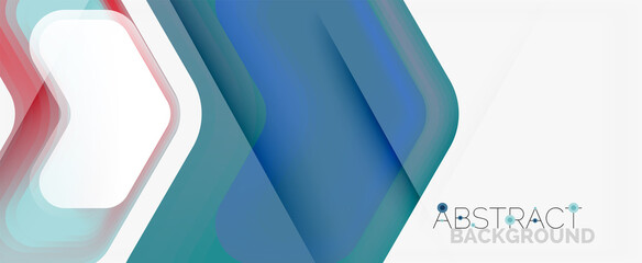 Vector 3d arrow geometric composition, abstract background for business or technology presentation, internet poster or web brochure cover, wallpaper