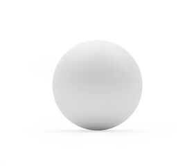 White sphere or ball close-up. 3d illustration 