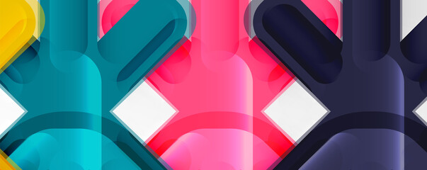 Abstract glossy crosses background for business or technology presentations, internet posters or web brochure covers