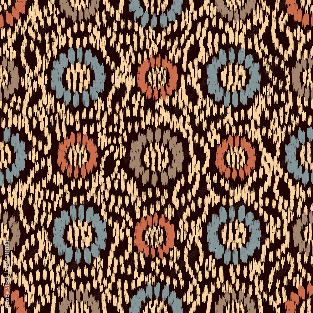 Poster seamless abstract pattern with the image of flowers