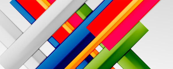 Multicolored lines background. Design template for business or technology presentations, internet posters or web brochure covers