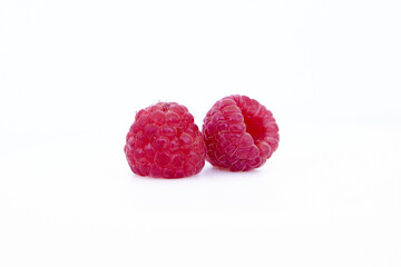 Raspberry isolated on white background. Vegan food, detox concept