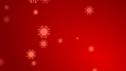 Coronavirus red pattern banner background. Abstract healthcare Illustrations concept COVID-19.