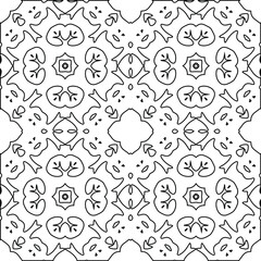 Geometric vector pattern with triangular elements. Seamless abstract ornament for wallpapers and backgrounds. Black and white colors. 