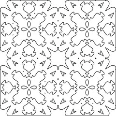 Geometric vector pattern with triangular elements. Seamless abstract ornament for wallpapers and backgrounds. Black and white colors. 