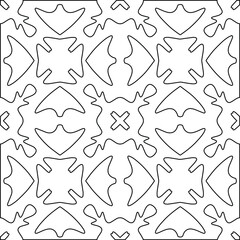 Geometric vector pattern with triangular elements. Seamless abstract ornament for wallpapers and backgrounds. Black and white colors. 