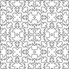 Geometric vector pattern with triangular elements. Seamless abstract ornament for wallpapers and backgrounds. Black and white colors. 