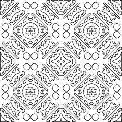 Geometric vector pattern with triangular elements. Seamless abstract ornament for wallpapers and backgrounds. Black and white colors. 