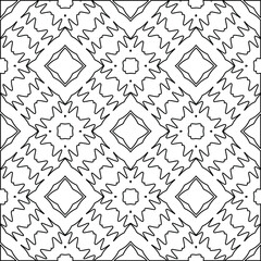 Geometric vector pattern with triangular elements. Seamless abstract ornament for wallpapers and backgrounds. Black and white colors. 