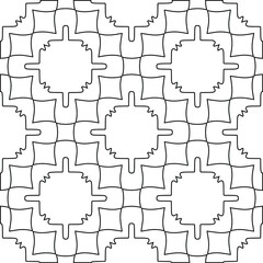Geometric vector pattern with triangular elements. Seamless abstract ornament for wallpapers and backgrounds. Black and white colors. 