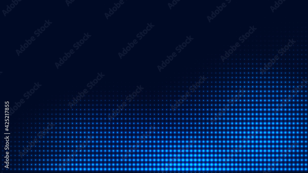 Poster dot blue pattern screen led light gradient texture background. abstract technology big data digital 