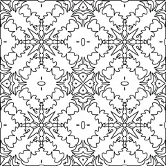  Geometric vector pattern with triangular elements. Seamless abstract ornament for wallpapers and backgrounds. Black and white colors.
