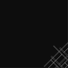 Geometric of right corner of diagonal lines background. Design lines white on black background. Design print for illustration, texture, wallpaper, background.