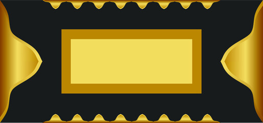 gold frame with ribbon