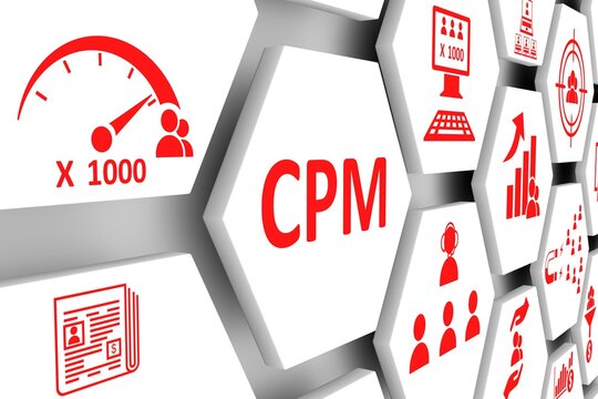 CPM concept cell background 3d illustration