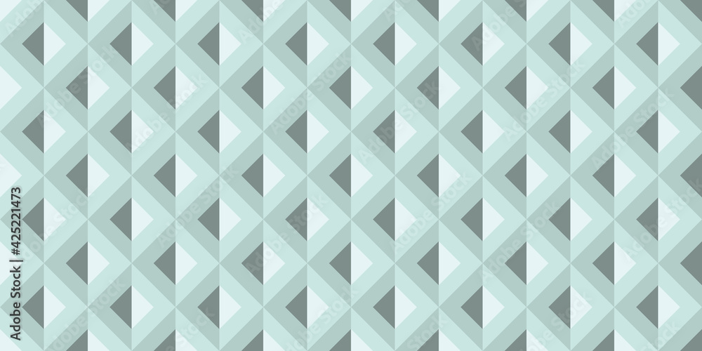 Poster Geometric abstract green vector pattern background