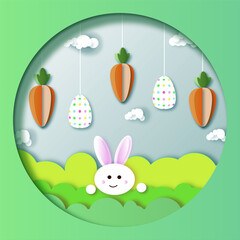 easter bunny green