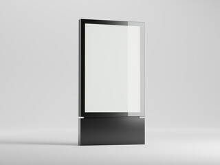 City-Light-Poster Leuchtkasten mit leerer Werbefläche. Für Mock-Up und Präsentationen