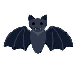 Bat. Flying nocturnal beast. Funny vampire predator with wings. Flat cartoon illustration