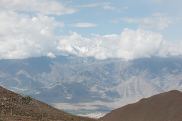 mountains and clouds