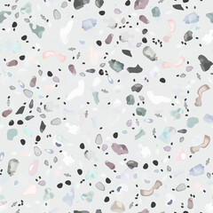 Terrazzo Texture Vector. Flooring Seamless Pattern