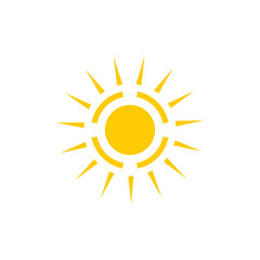 Yellow sun logo design template