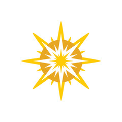 Obraz premium Yellow sun logo design template