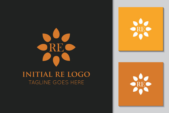 illustration vector graphic initial re letter logo or icon best for branding and icon