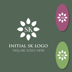 illustration vector graphic initial sk letter logo or icon best for branding