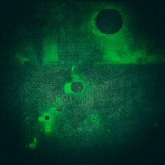 Naklejka premium Grunge texture with green spots. Square orientation. Vignette. Backgrounds.