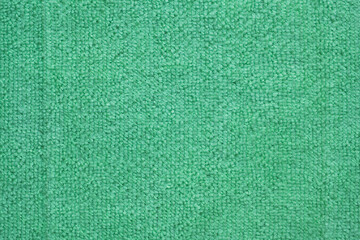 Green terry towel texture close up