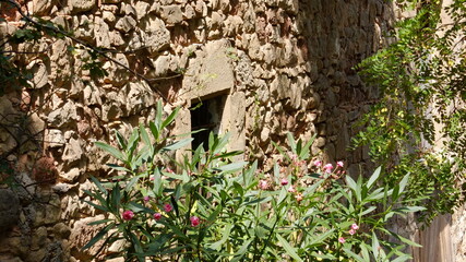 window of Spanish finca in the sun