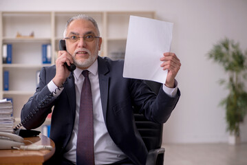 Old male employer and too much work in the office