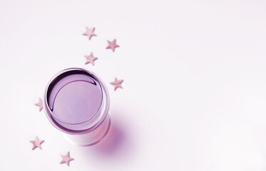 Rose wine in a glass