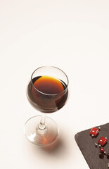 Alcohol drink on a light background