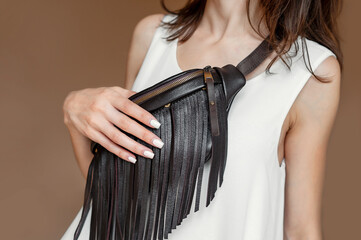 Leather Fringe Belt Bag Women. This leather belt bag can become your new favourite accessory.