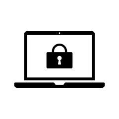 鍵　セキュリティ　パスワード　パソコン　アイコン（シルエット）