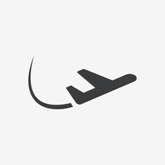 Aircraft Fly Departure Icon Flat Design Icon