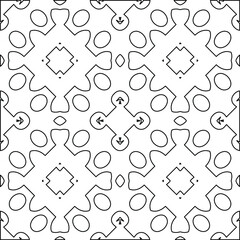 Geometric vector pattern with triangular elements. Seamless abstract ornament for wallpapers and backgrounds. Black and white colors. 