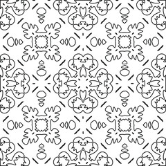 Obraz na płótnie Canvas Geometric vector pattern with triangular elements. Seamless abstract ornament for wallpapers and backgrounds. Black and white colors. 
