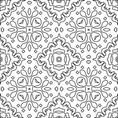  Geometric vector pattern with triangular elements. Seamless abstract ornament for wallpapers and backgrounds. Black and white colors. 