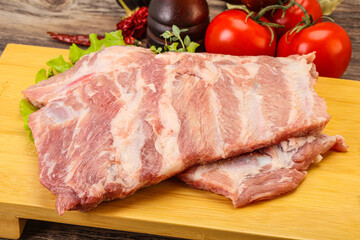 Fototapeta premium Raw pork ribs for cooking