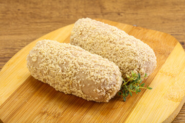 Raw chicken cutlet for roast
