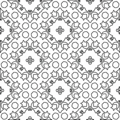  Geometric vector pattern with triangular elements. Seamless abstract ornament for wallpapers and backgrounds. Black and white colors. 