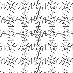  Geometric vector pattern with triangular elements. Seamless abstract ornament for wallpapers and backgrounds. Black and white colors. 