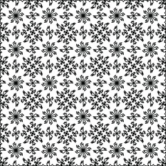  Geometric vector pattern with triangular elements. Seamless abstract ornament for wallpapers and backgrounds. Black and white colors. 
