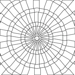 
 Geometric vector mandala with triangular elements. abstract ornament for wallpapers and backgrounds. Black and white colors. 