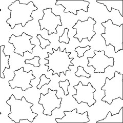 
 Geometric vector mandala with triangular elements. abstract ornament for wallpapers and backgrounds. Black and white colors. 