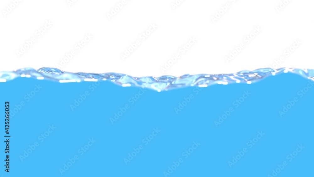 Poster realistic looping 3d animation of the splashing water rendered in uhd